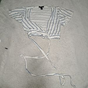 Wrap around waist crop top